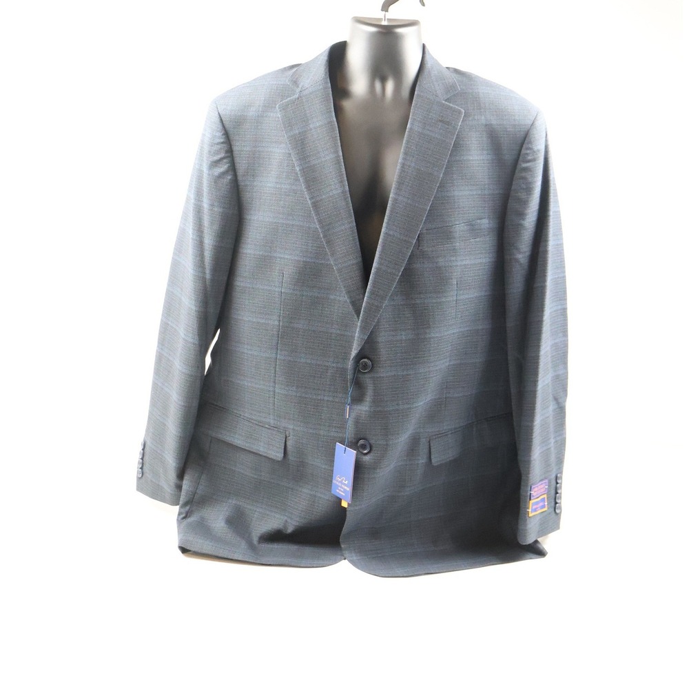 Giorgio Fiorelli Suit 2BT Vent Nopleat Blue Plaid 50 NWT